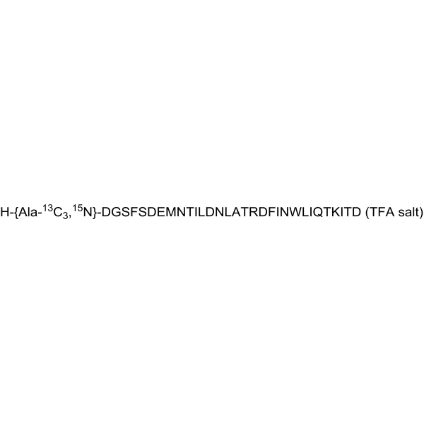 GLP-2(rat) (Ala-13C3,15N) (TFA)